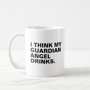 Jag tänka min skyddsängel. kaffemugg