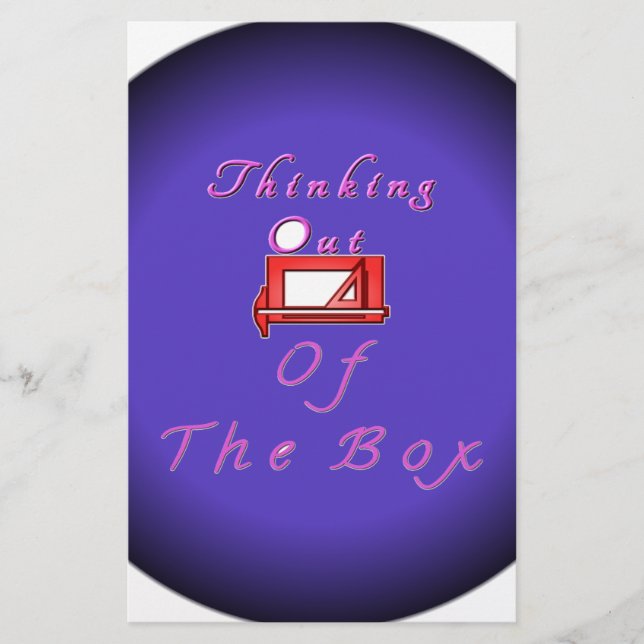 Jag tänka utanför lådan. brevpapper (Framsida)