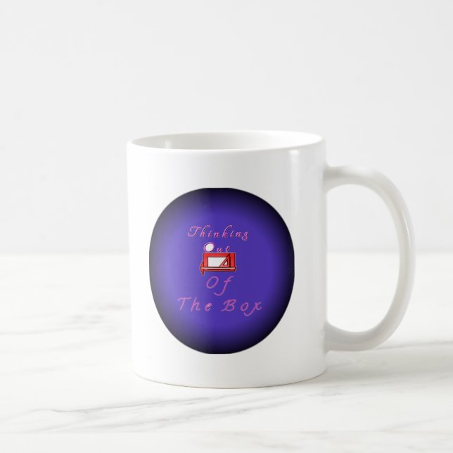 Jag tänka utanför lådan. kaffemugg (Höger)