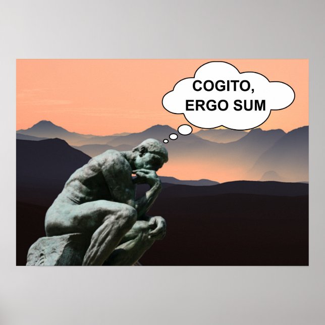 Jag tänker, alltså är jag till poster (Framsidan)