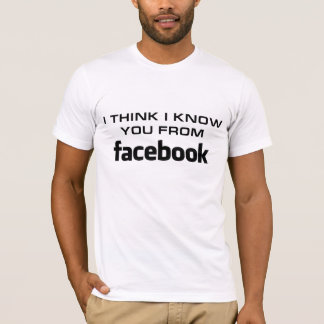 Jag tänker att jag vet u från Facebook T-shirt