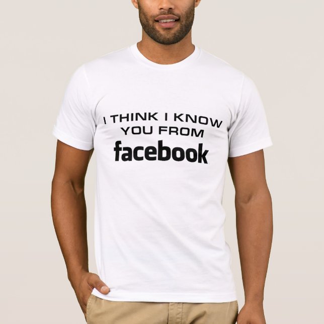 Jag tänker att jag vet u från Facebook T-shirt (Framsida)