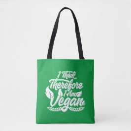 Jag Tänker, Därför Är Jag Vegan Tygkasse