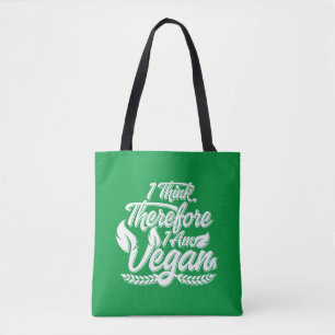 Jag Tänker, Därför Är Jag Vegan Tygkasse