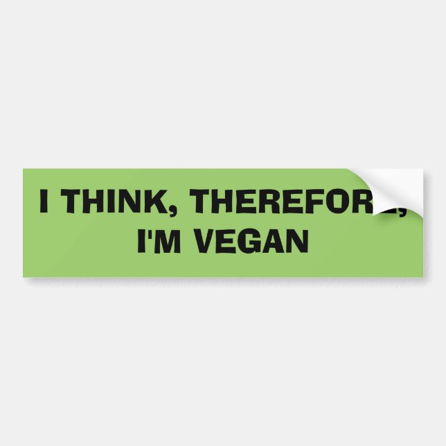 JAG TÄNKER, DÄRFÖR, I-förmiddagVEGANEN Bildekal (Framsidan)