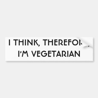 JAG TÄNKER, DÄRFÖR, I-förmiddagVEGETARIAN Bildekal