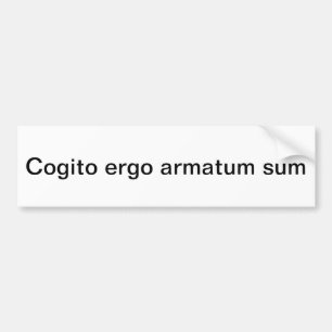 Jag tänker därför mig den beväpnade förmiddag bildekal