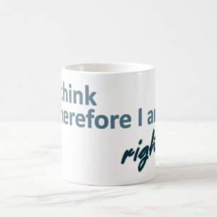 Jag tänker därför mig den högra muggen för kaffemugg