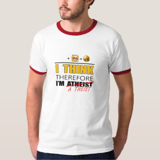 Jag tänker därför mig förmiddagen en theist t-shirt