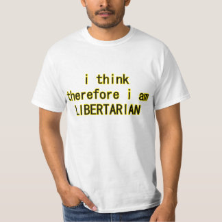 Jag tänker, därför mig förmiddagen som tror på t-shirt