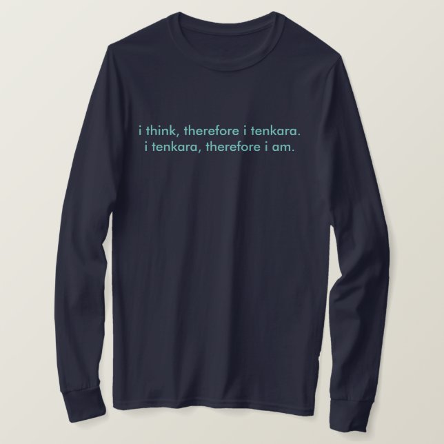 jag tänker, därför mig tenkaralångärmad t t shirt (Design framsida)
