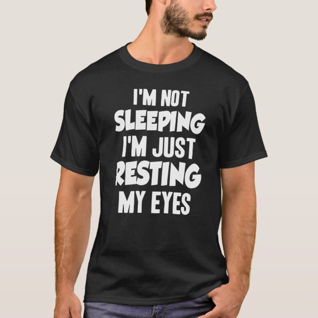 Jag tänker inte skjuta mig tillbaka Öga Pun Pappa T Shirt (Framsida)
