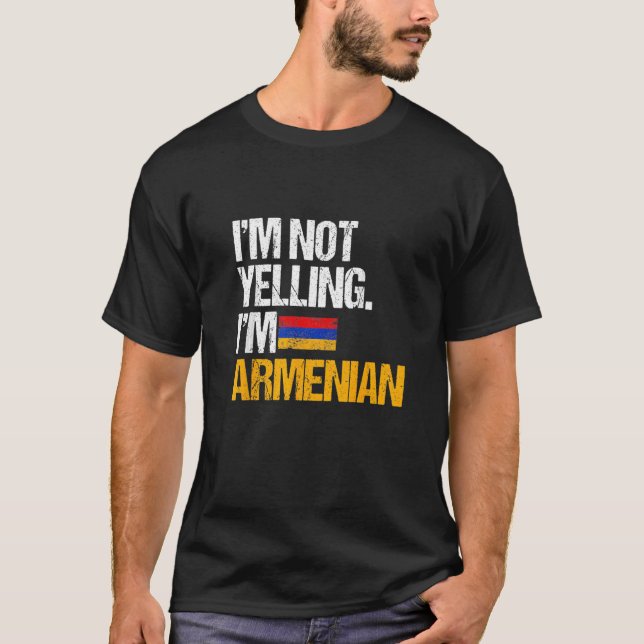 Jag tänker inte skrika Im Armenian T Shirt (Framsida)