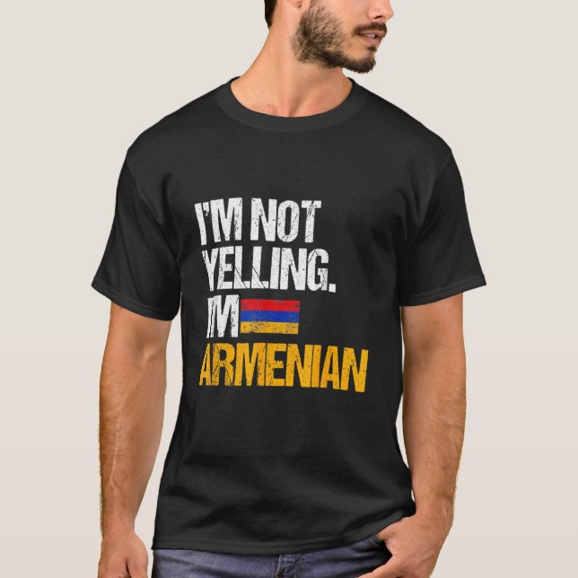 Jag tänker inte skrika Im Armenian T Shirt (Framsida)