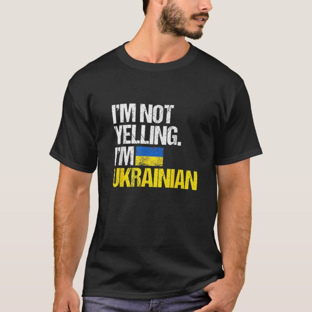 Jag tänker inte skrika ukrainsk t shirt (Framsida)