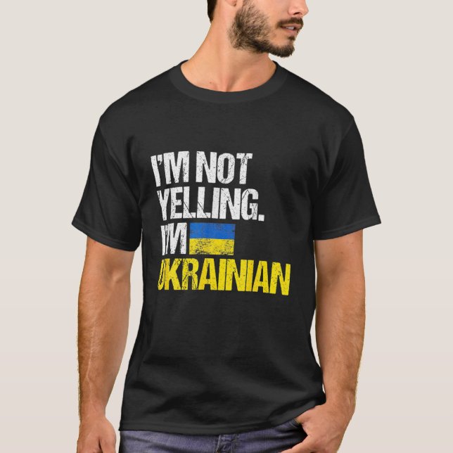 Jag tänker inte skrika ukrainsk t shirt (Framsida)