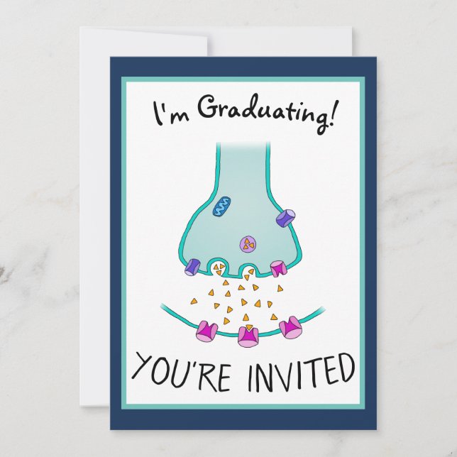 Jag Tänker Neuron Synaps Inbjudningar (Framsida)