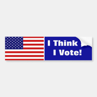 Jag tänker, och jag röstar bildekal