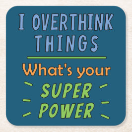 Jag tänker över Sak Underlägg Papper Kvadrat