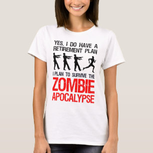 Jag tänker Överleva Zombie Apocalypse T Shirt