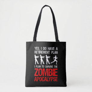 Jag tänker Överleva Zombie Apocalypse Tygkasse
