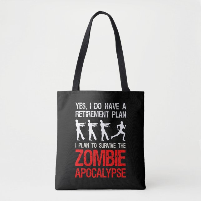 Jag tänker Överleva Zombie Apocalypse Tygkasse (Framsida)