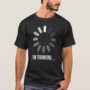 Jag tänker på Avbryt laddning av symboltänkande T Shirt