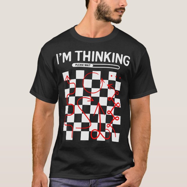 Jag tänker på Chess Apparel T Shirt (Framsida)