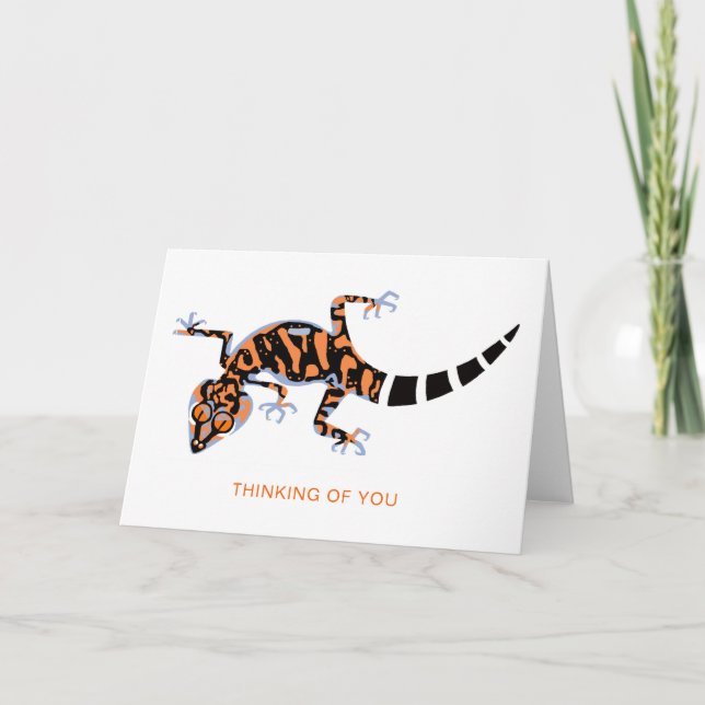 Jag tänker på dig! Cute GECKO- Conservation - Natu Kort (Framsida)
