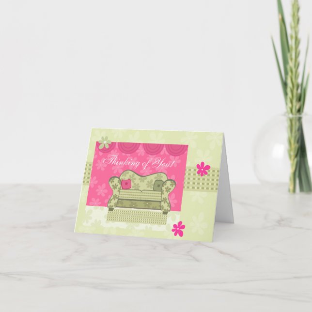 Jag tänker på dig! kort (Framsida)