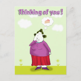Jag tänker på dig. vykort