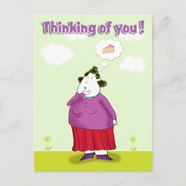 Jag tänker på dig. vykort (Framsida)