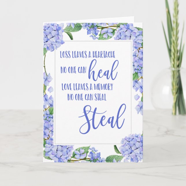 Jag tänker på era kondoleanser som sörjs för förlu kort (Framsida)