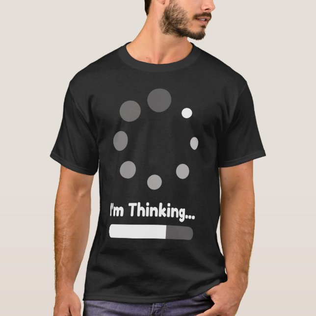 Jag tänker på ett sarkastiskt talesätt för nerder t shirt (Framsida)