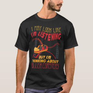 Jag tänker på Roller Underläggs Carnival Amusem T Shirt