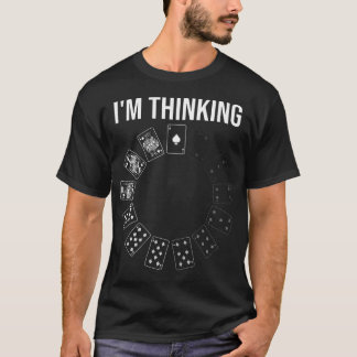 Jag Tänker Poker Kort Roligt Poker T Shirt