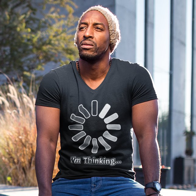 "Jag tänker" Roliga meningar Manar Humor Stil T Shirt (Skapare uppladdad)