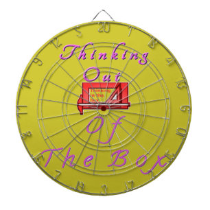 Jag tänker ut ur lådan. darttavla