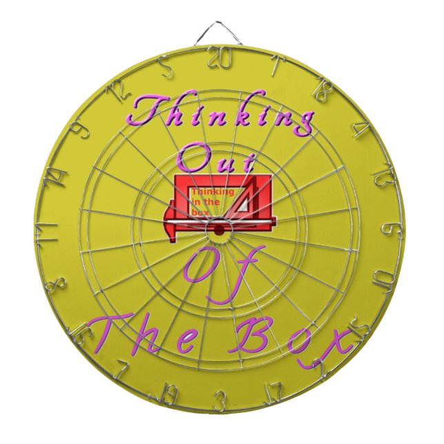 Jag tänker ut ur lådan. darttavla (Framsidan)