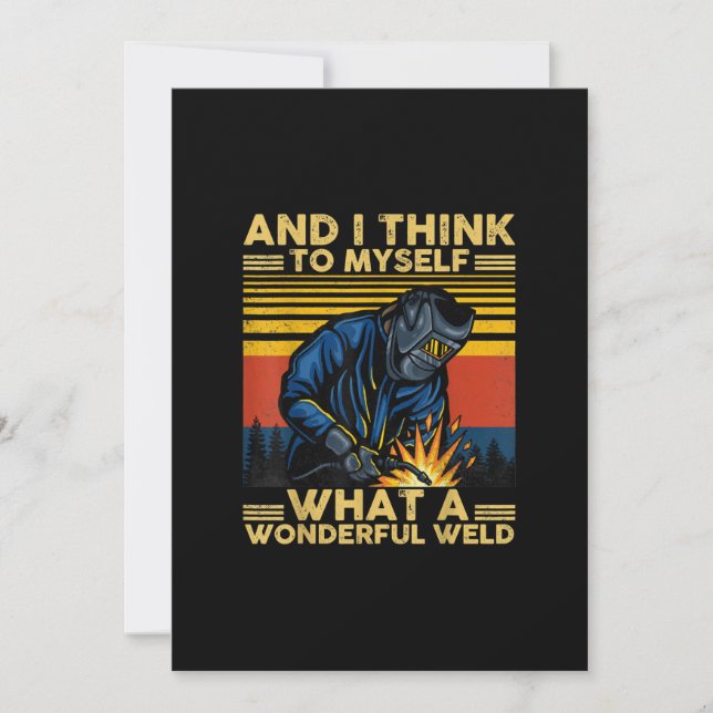 Jag Tänkor till mig vilken underbar Welder-gåva Meddelande (Framsida)