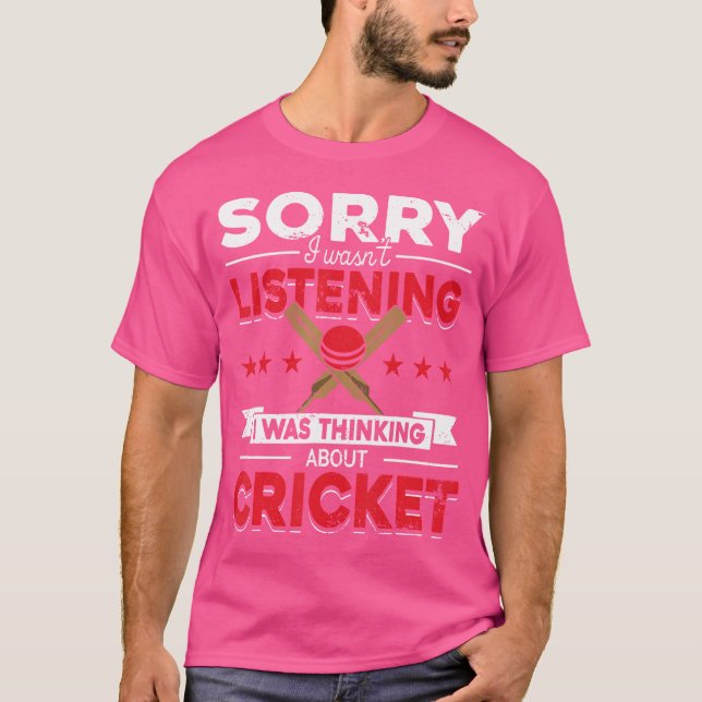 Jag tänkte inte på Cricket Cr. T Shirt (Framsida)