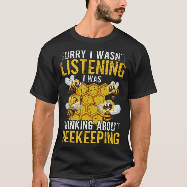 Jag tänkte på biodlingsbiodlarbin t shirt (Framsida)