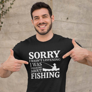 Jag tänkte på fiske t shirt