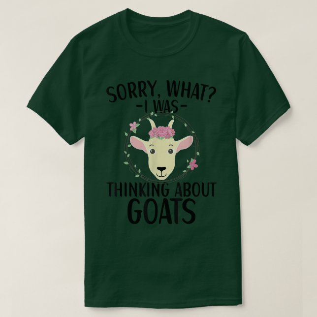 Jag tänkte på getter Goat Apparel Farmer långt T Shirt (Design framsida)