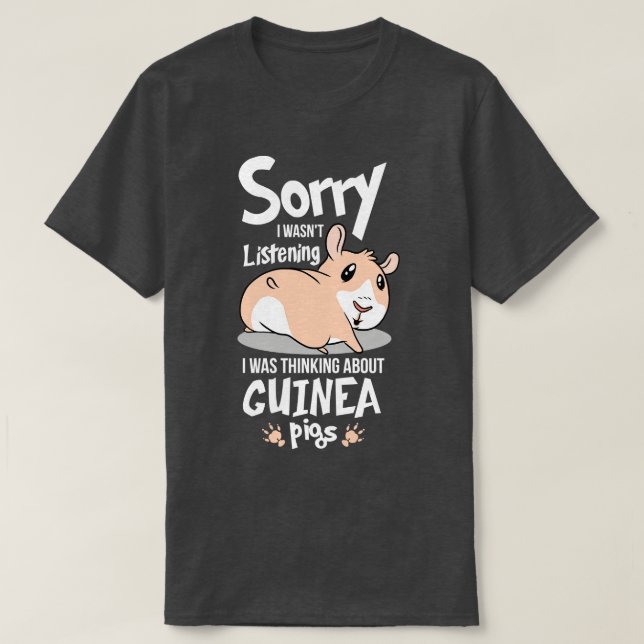Jag tänkte på Guinea Grisar 2 T Shirt (Design framsida)