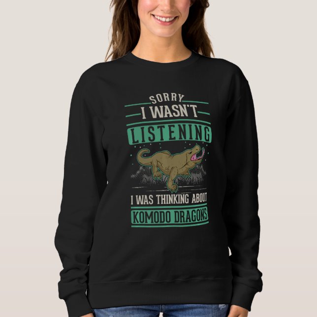 Jag tänkte på Komodo Dragons Monitor Lizard T Shirt (Framsida)