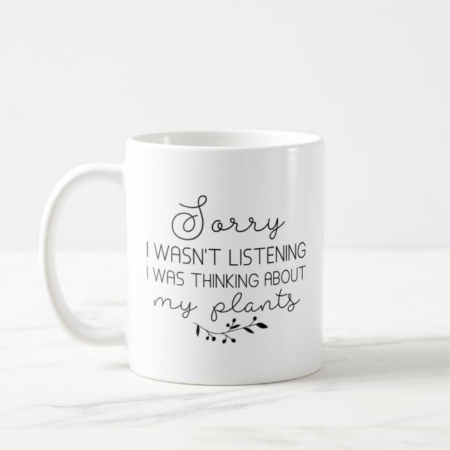 Jag tänkte på mina växter kaffemugg (Vänster)