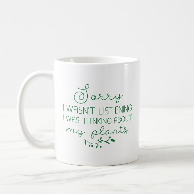 Jag tänkte på mina växter kaffemugg (Vänster)