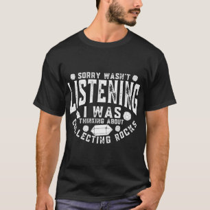 Jag tänkte på Sten Collcing Funny Geologi T Shirt