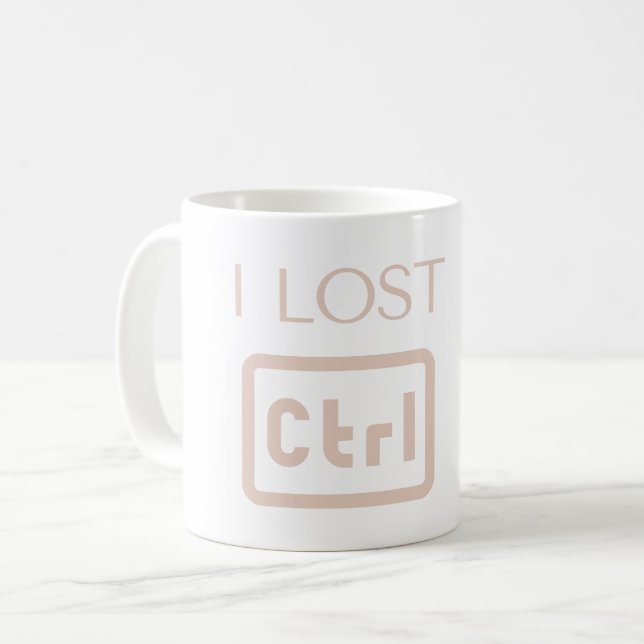 JAG TAPPADE CTRL - KONTROLL - PROGRAMMERARE PUN KAFFEMUGG (Framsida vänster)